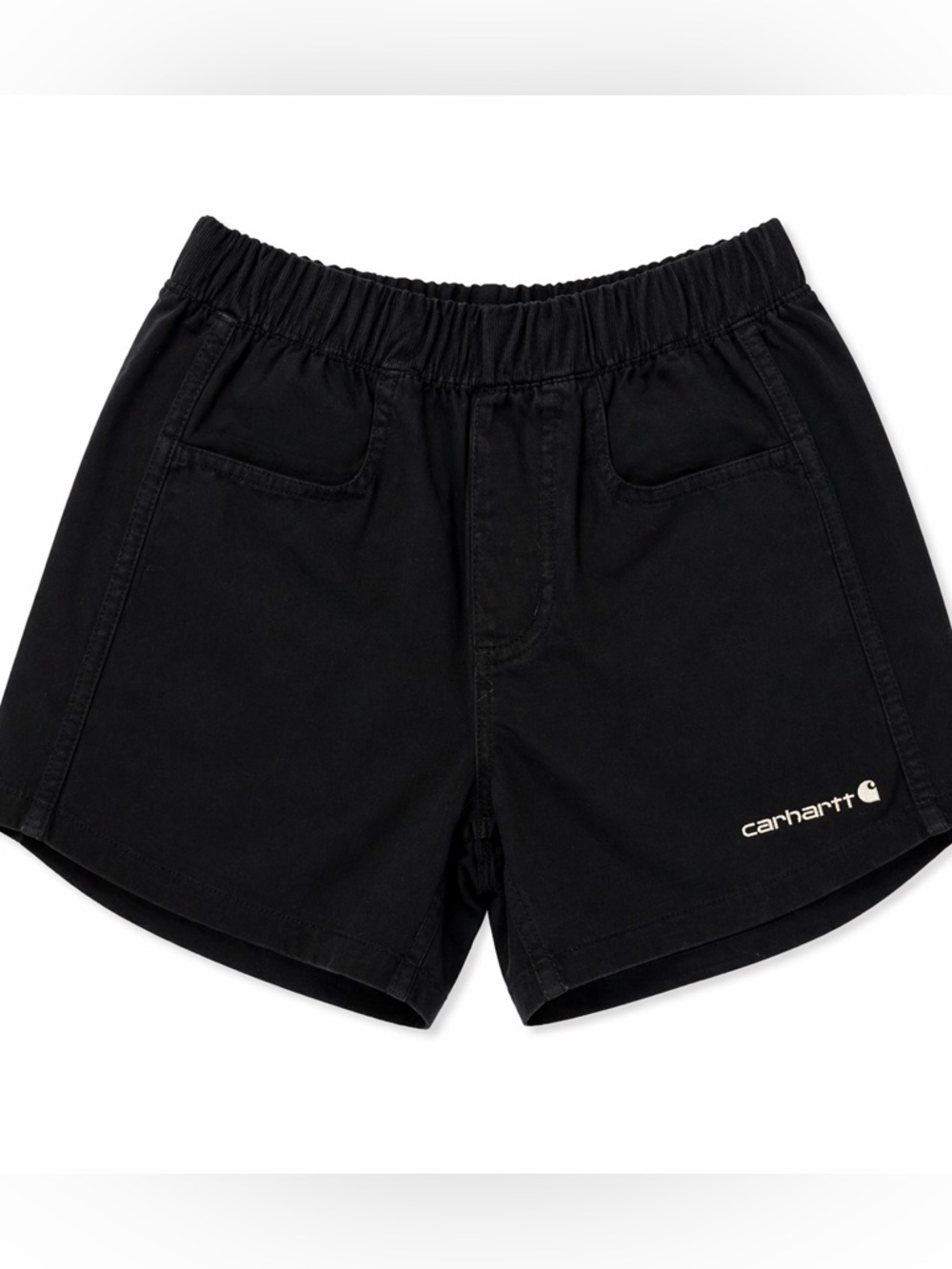 Carhartt Girls Shorts Size 8 Black Pull On Elastic Waist Athletic Play